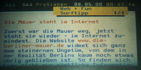 Videotext auf ProSieben